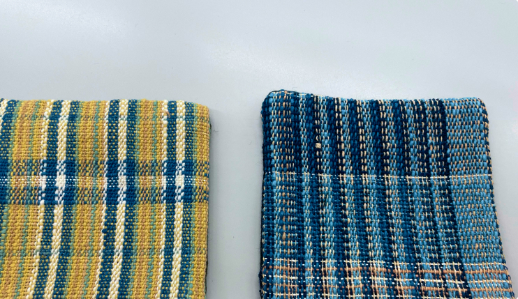 青と黄色の丹波布